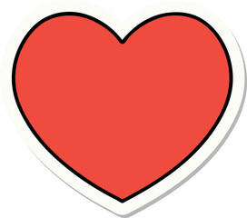 sticker of tattoo in traditional style of a heart