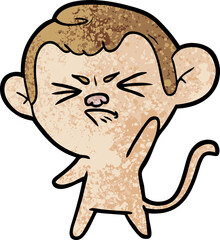 cartoon annoyed monkey