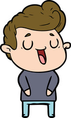 happy cartoon man