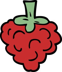 cartoon doodle raspberry