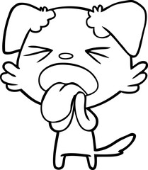cartoon disgusted dog