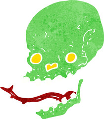 cartoon spooky skull