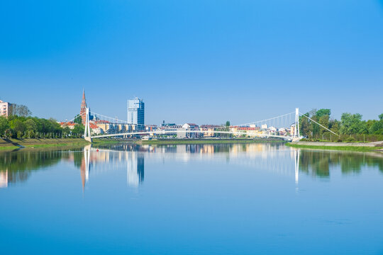 Bridge over the Drava river in Osijek, Croatia