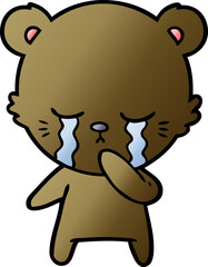 crying cartoon bear