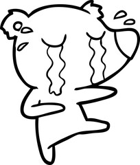 cartoon crying bear