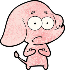 cartoon unsure elephant