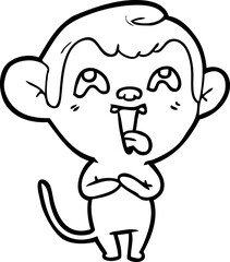 crazy cartoon monkey