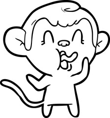 crazy cartoon monkey
