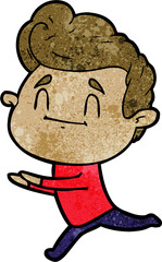 running cartoon man