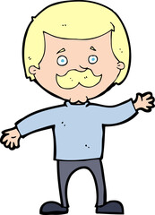 cartoon dad waving