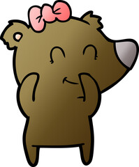 female bear cartoon
