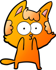 happy cartoon cat