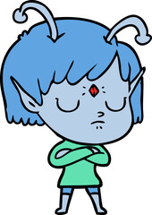 cartoon alien girl