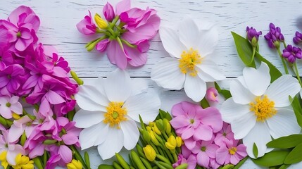 Background of spring flowers for card for the holiday