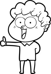 cartoon happy man