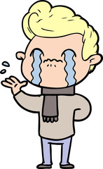 cartoon man crying