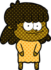 cartoon smiling woman