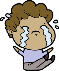 cartoon man crying