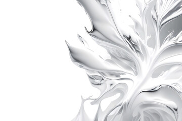 white leaves on white background