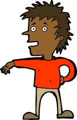 cartoon man making dismissive gesture