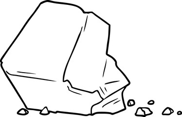 cartoon large rock