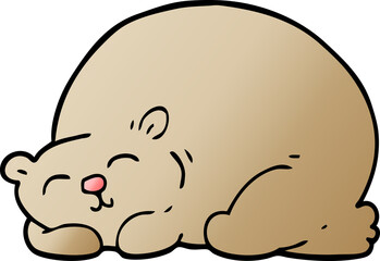 cartoon doodle content bear sleeping