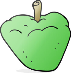 freehand drawn cartoon organic apple
