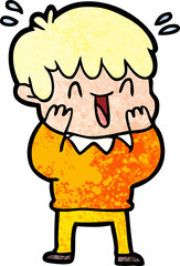 cartoon laughing boy