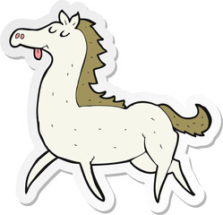 sticker of a cartoon horse