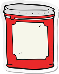 sticker of a cartoon jam
