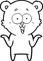 laughing teddy  bear cartoon