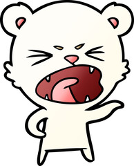 angry cartoon polar bear