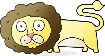 freehand drawn cartoon lion