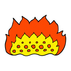 freehand drawn cartoon flames