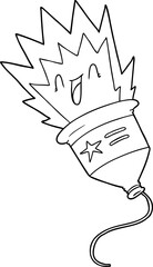 party popper cartoon