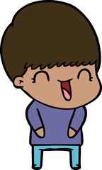 happy cartoon boy