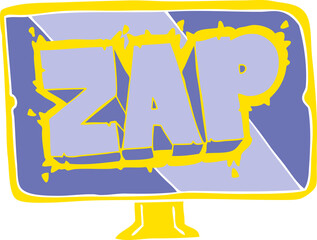 flat color illustration of zap screen