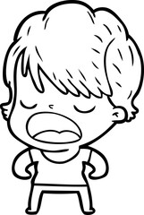 cartoon woman talking