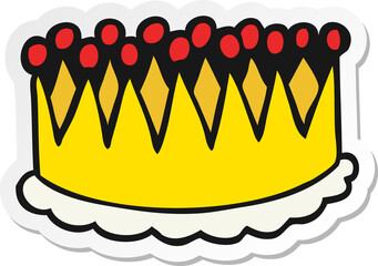sticker of a cartoon crown