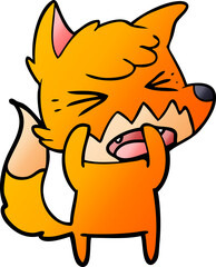 angry cartoon fox