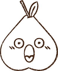 Pear Charcoal Drawing