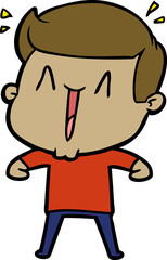 cartoon excited man
