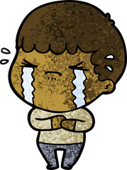 cartoon man crying
