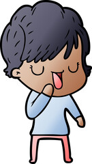 cartoon woman talking