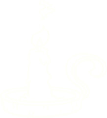 Candle Holder Chalk Drawing