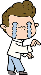 cartoon man crying