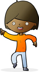 cartoon man pointing