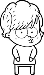 Obraz premium cartoon woman