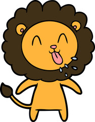 happy cartoon lion