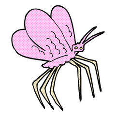 freehand drawn cartoon butterfly